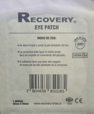 Parche ocular 58 mm x 80 mm x 1 unidad Recovery